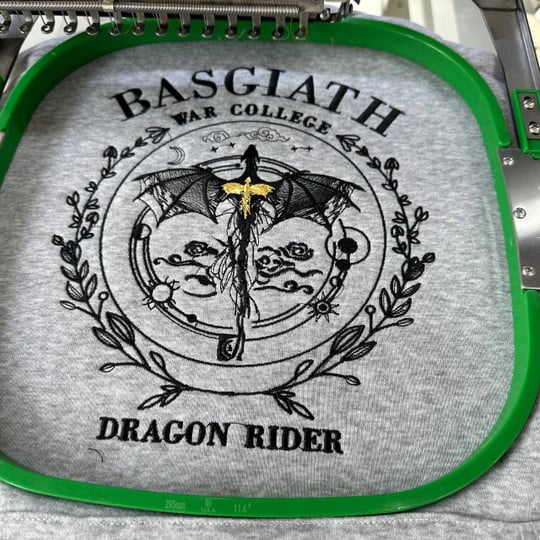 Basgiath Dragon Rider Embroidered Crewneck,Bookish Gift,TS-CT-709