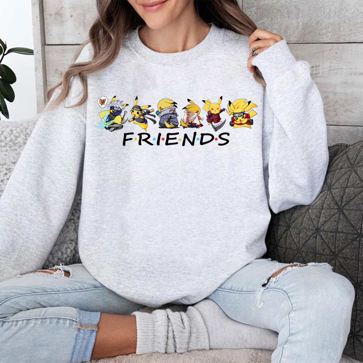 Friends Cool Naruto Pikachu Pokémon Hoodie,A Perfect Gift For Fans,TS-C-980