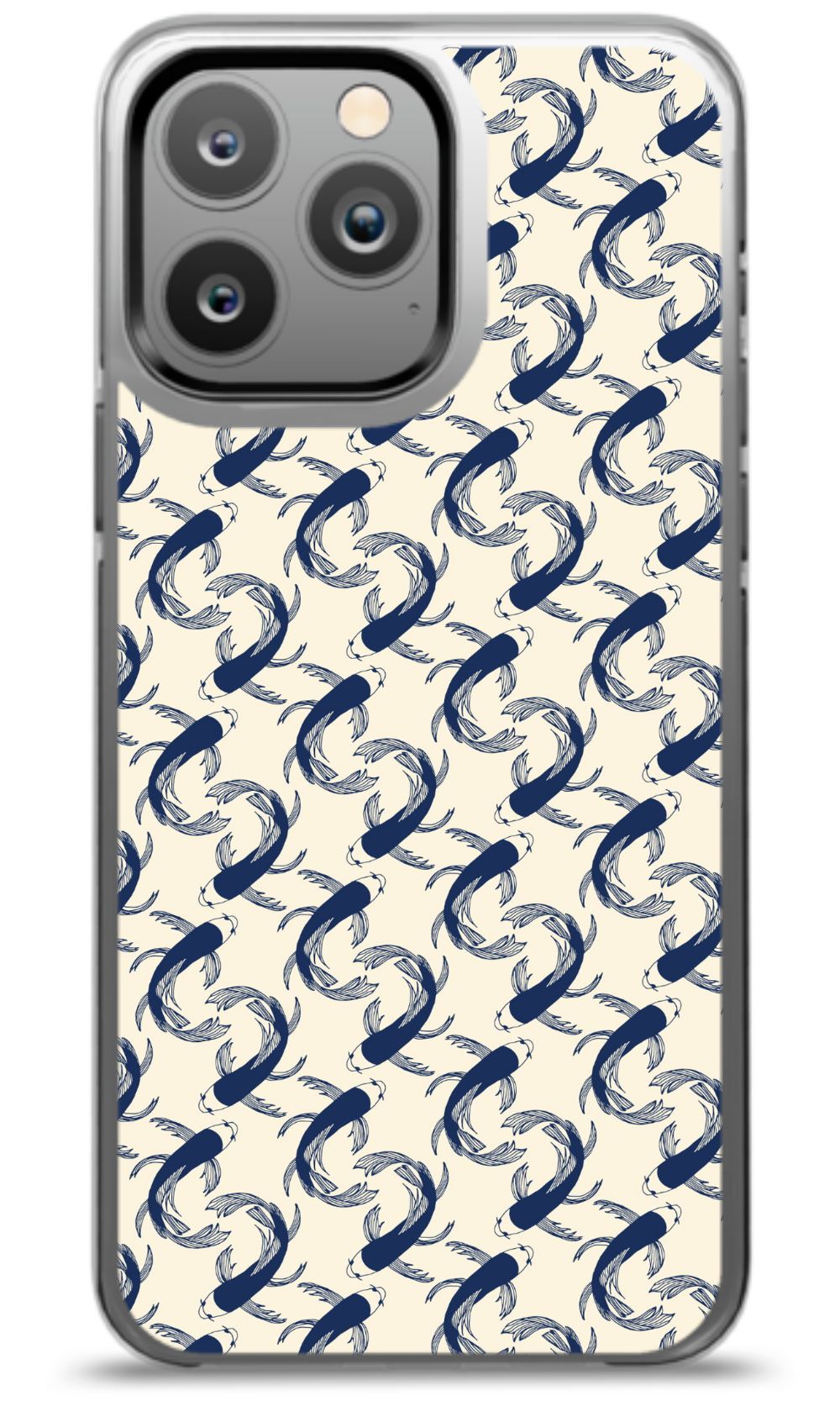 Blue Brushstroke Waves Phone Case