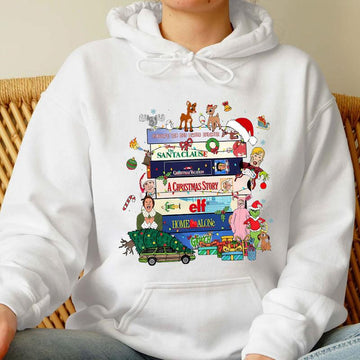 Christmas Movies VHS 90s Style Vintage Unisex T-Shirt,Crewneck,Hoodie,H-C-969