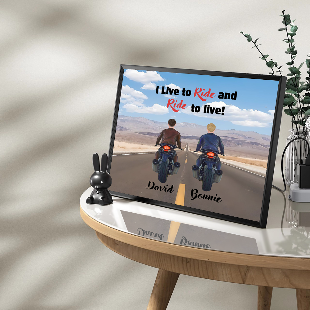 Enjoy The Ride Personalized Motorcycle Photo Frame,Gift For Motorcycle Lovers,PF-R-553