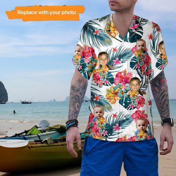 Family Photo Upload Personalized Hawaiian Shirt For Gift,HS-MF-512