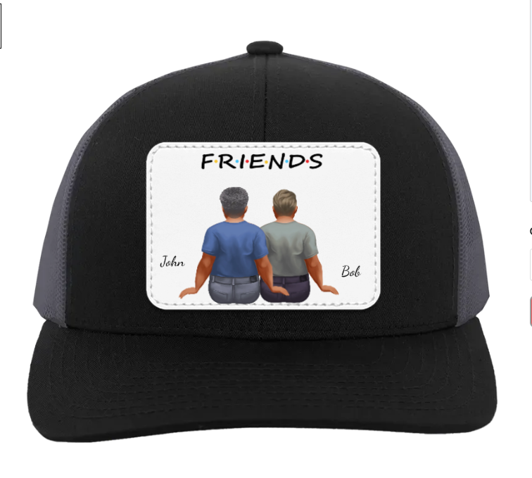 Friend Always Customizable Black Hats,Sister Hat For Gift,H-S-563