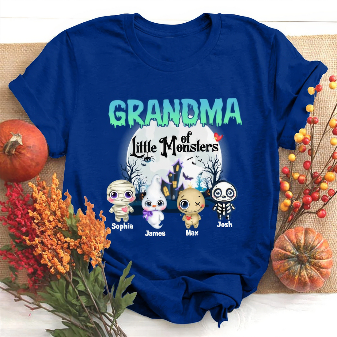 Custom Grandma Little Of Monsters T-Shirt,Crewneck,Hoodie For Gift,TS-L-857