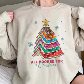 All Booked For Christmas TOG Series Bookworm Christmas T-Shirt,Crewneck,Hoodie,TS-C-948