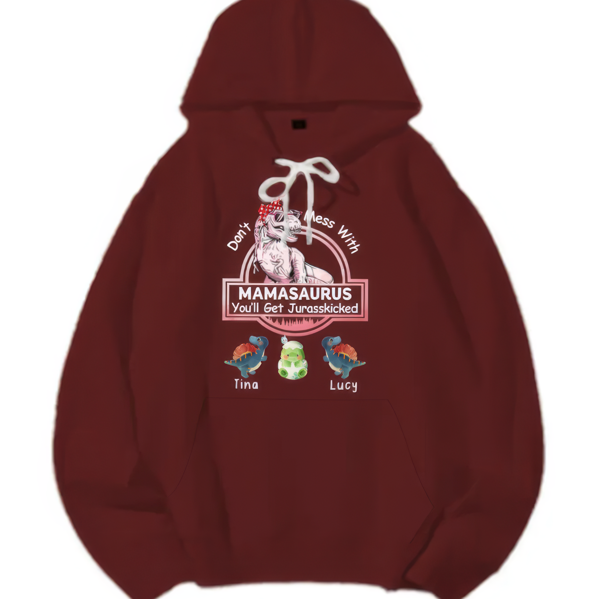 Don't Mess With Mamasaurus Personalized Family Hoodie,Gift For Halloween,TS-L-835