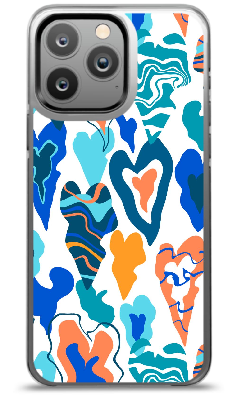 Colorful Abstract Hearts Phone Case