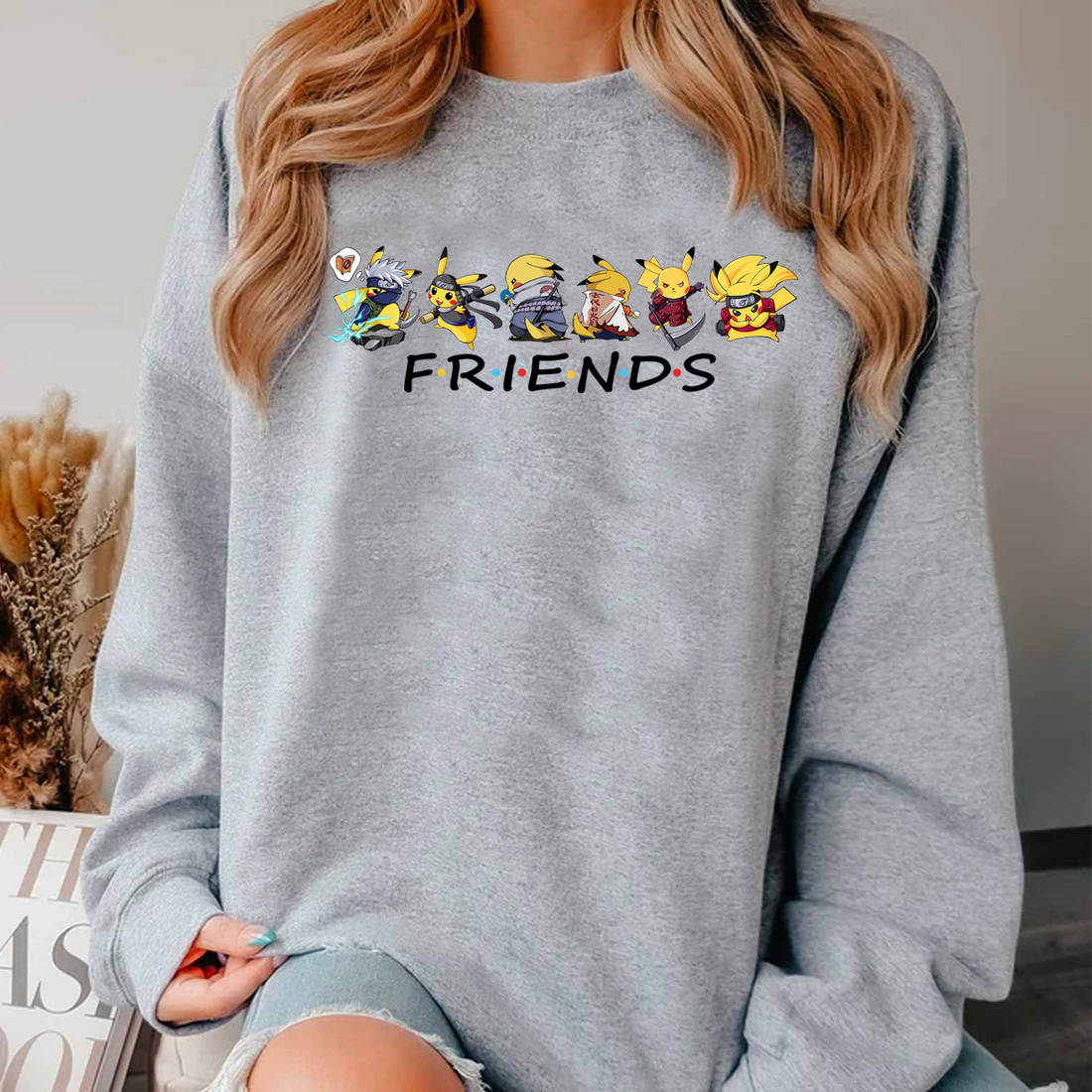 Friends Cool Naruto Pikachu Pokémon Hoodie,A Perfect Gift For Fans,TS-C-980