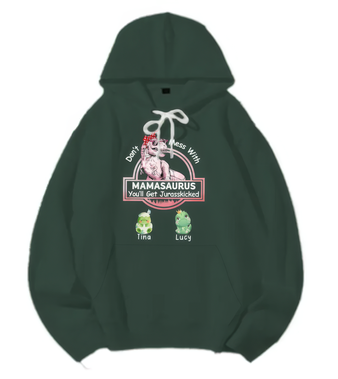 Don't Mess With Mamasaurus Personalized Family Hoodie,Gift For Halloween,TS-L-835