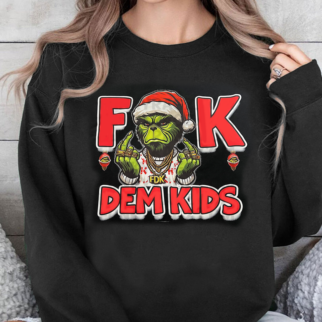 F Dem Kids Christmas Grinch T-Shirt,Crewneck,Hoodie,Gift For All,TS-C-941