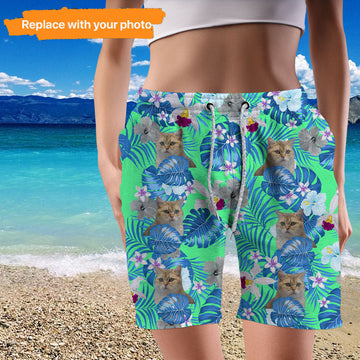 Customizable Hawaiian Short Cat Color Gift Short,BS-WA-464