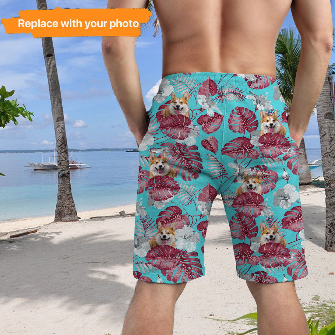 A Customizable Gift For Pet Lovers Beach Short,Upload Dog Image,BS-MA-465