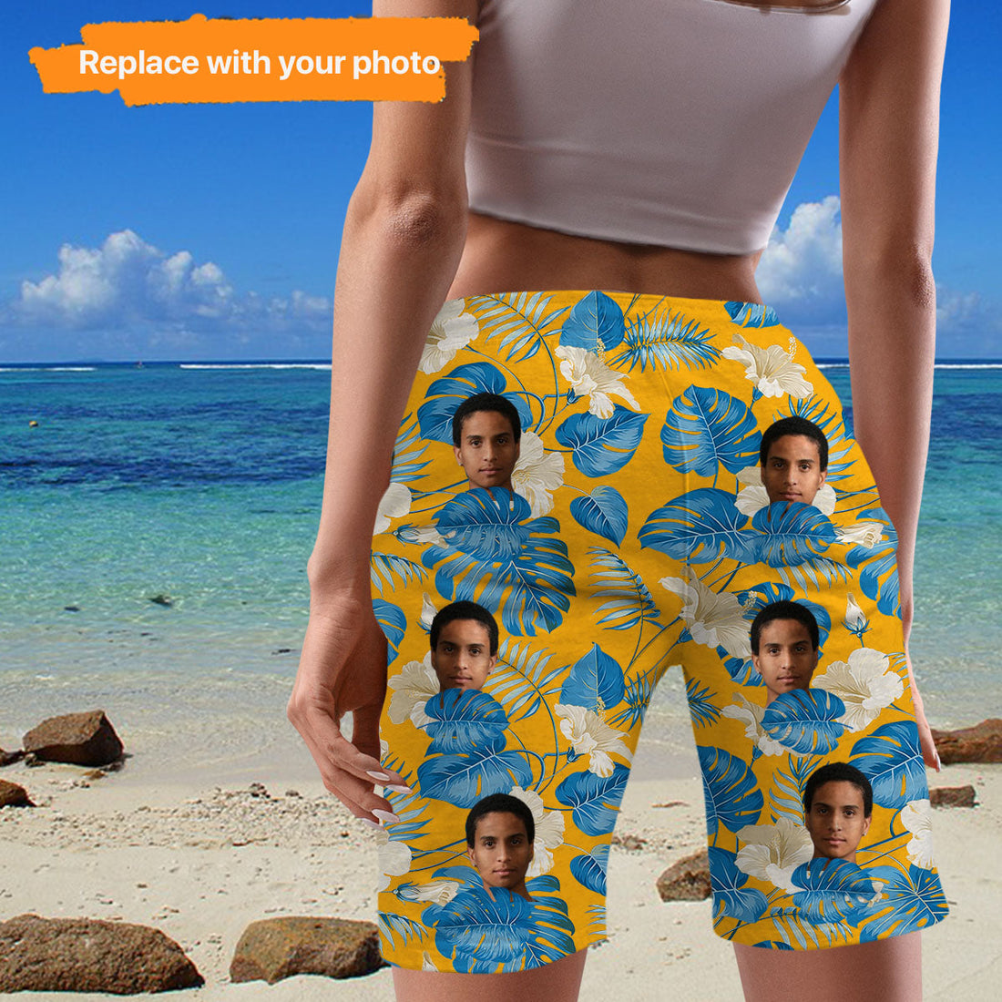 Customizable Hawaiian Short Friendship Gift Beach Short,BS-WF-524