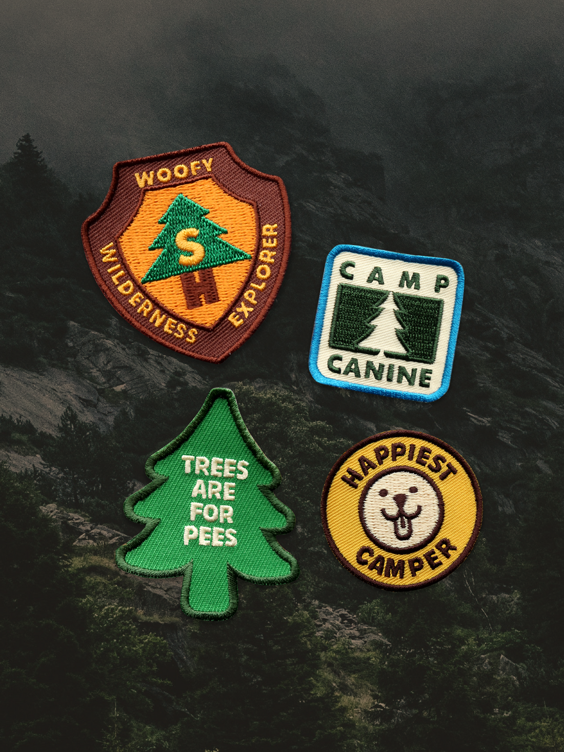 Camp Canine iron-on patch for pets