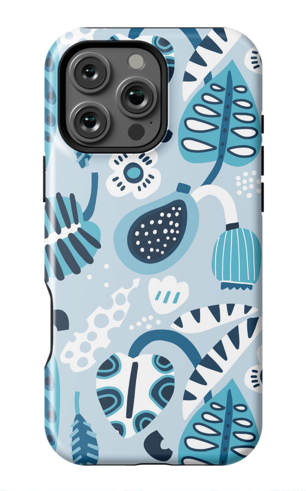 Blue Tropical Leaves Phone Case