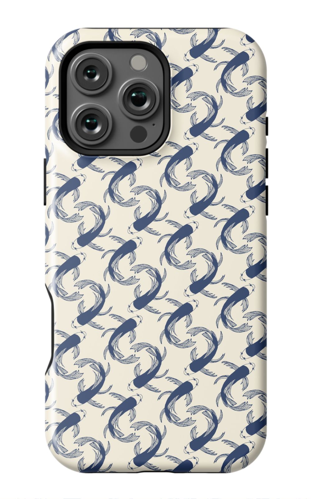 Blue Brushstroke Waves Phone Case