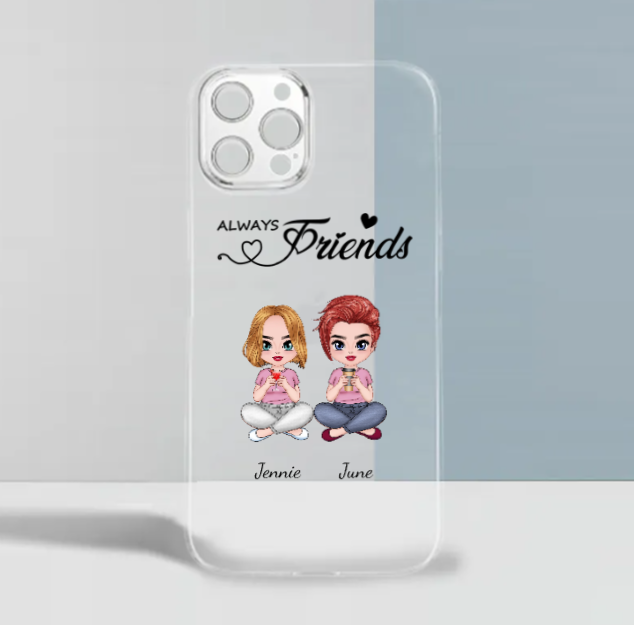 Friends Forever Personalized Clear Phone Case,Gift For Sister,PC-S-577