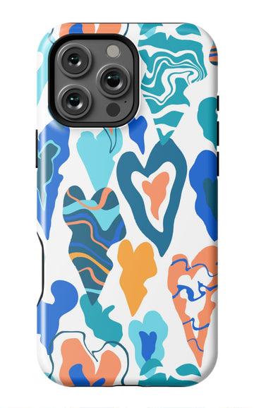 Colorful Abstract Hearts Phone Case