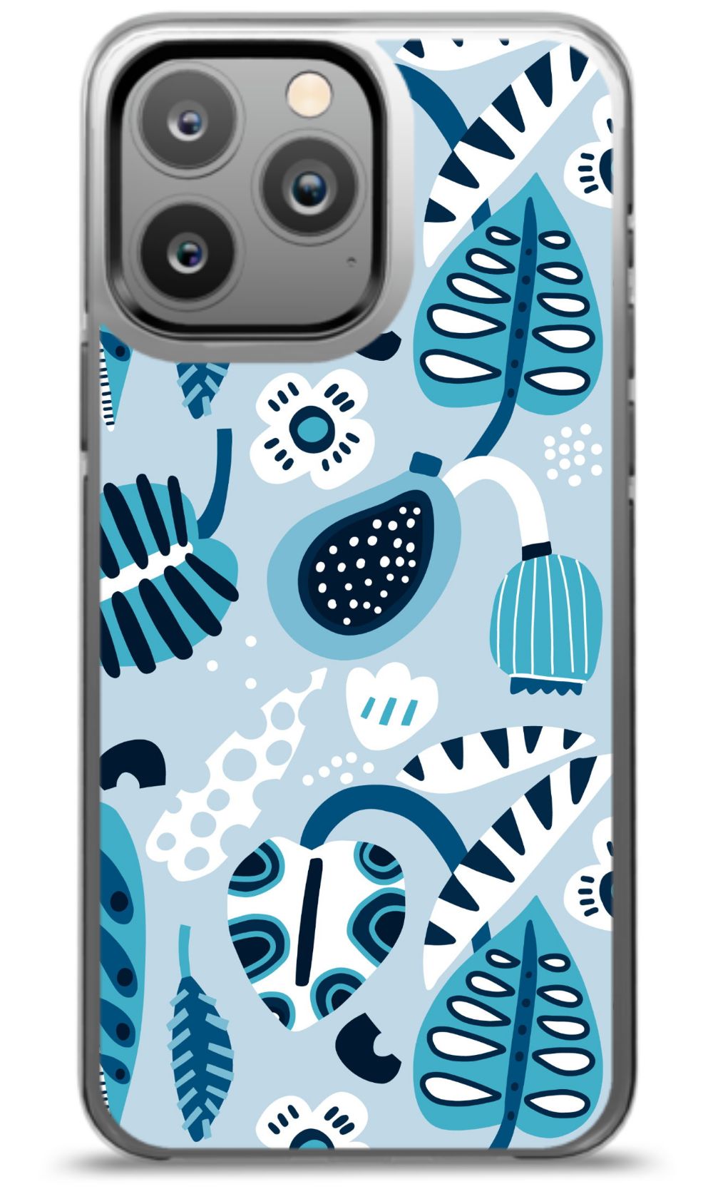 Blue Tropical Leaves Phone Case