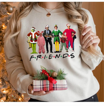 Friends Movie Characters Christmas Vintage T-Shirt,Crewneck,Hoodie,TS-C-959