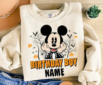 Custom Cartoon Halloween Family Birthday T-Shirt,Custom Name,TS-CT-767