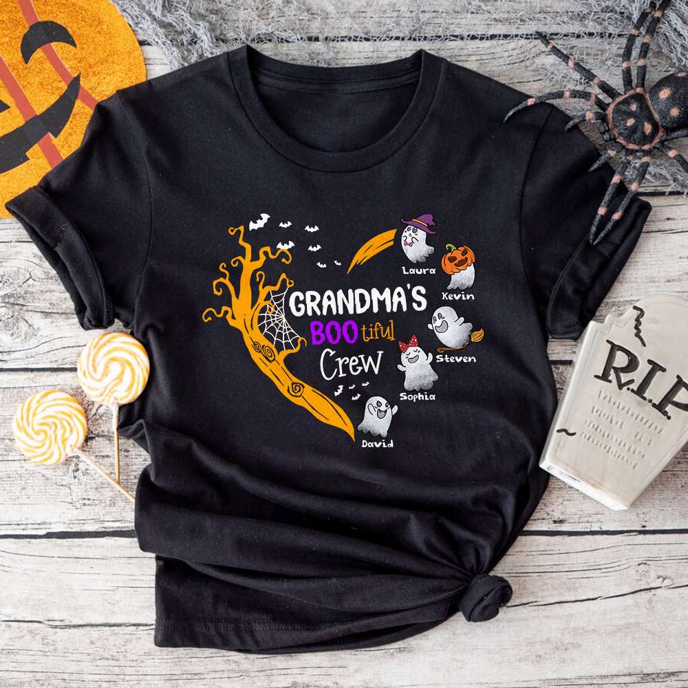 Family's Bootiful Crew,Personalized Boo Crew Halloween T-Shirt,Crewneck,Hoodie,TS-L-864